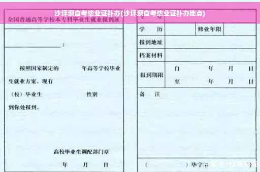 沙坪坝自考毕业证补办(沙坪坝自考毕业证补办地点)