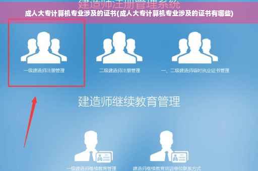 成人大专计算机专业涉及的证书(成人大专计算机专业涉及的证书有哪些)