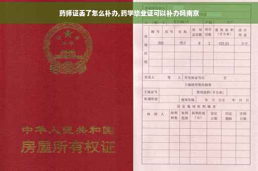 药师证丢了怎么补办,药学毕业证可以补办吗南京
