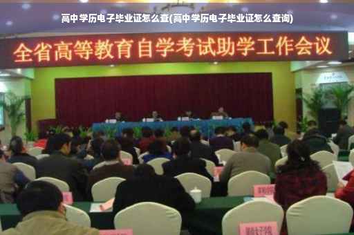高中学历电子毕业证怎么查(高中学历电子毕业证怎么查询)