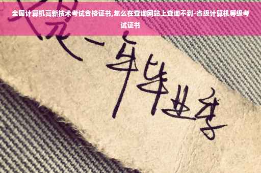全国计算机高新技术考试合格证书,怎么在查询网站上查询不到-省级计算机等级考试证书