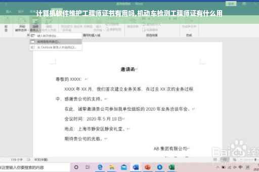 计算机软件维护工程师证书有用吗,机动车检测工程师证有什么用