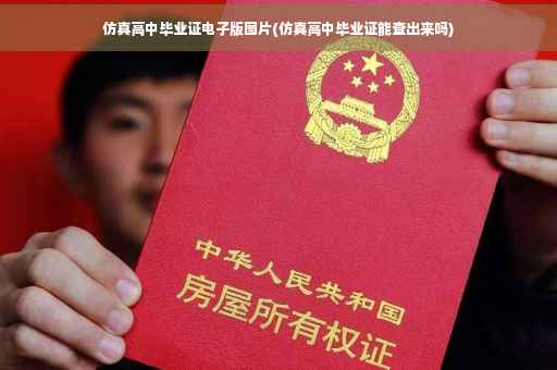 仿真高中毕业证电子版图片(仿真高中毕业证能查出来吗)