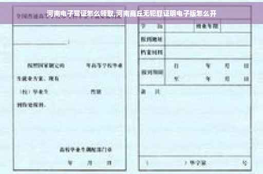 河南电子驾证怎么领取,河南商丘无犯罪证明电子版怎么开