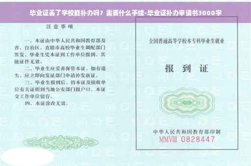 毕业证丢了学校能补办吗？需要什么手续-毕业证补办申请书3000字