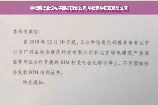 学信网毕业证电子版打印怎么弄,学信网学历证明怎么弄