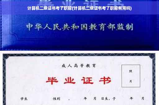 计算机二级证书考了职称(计算机二级证书考了职称有用吗)