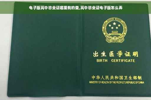 电子版高中毕业证哪里有的查,高中毕业证电子版怎么弄