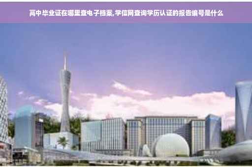 高中毕业证在哪里查电子档案,学信网查询学历认证的报告编号是什么
