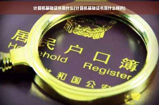 计算机基础证书是什么(计算机基础证书是什么样的)