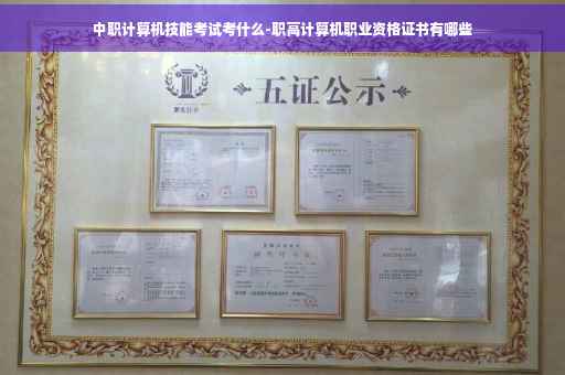 中职计算机技能考试考什么-职高计算机职业资格证书有哪些