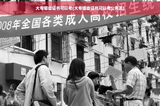 大专哪些证书可以考(大专哪些证书可以考公务员)