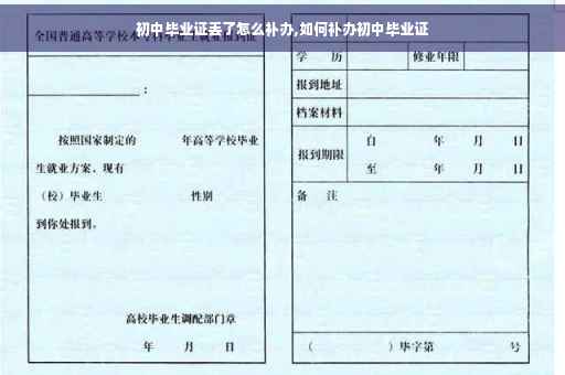 初中毕业证丢了怎么补办,如何补办初中毕业证