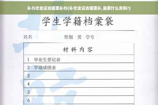 补办毕业证去哪里补办(补毕业证去哪里补,需要什么资料?)