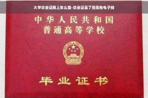大学毕业证网上怎么查-毕业证丢了但是有电子档