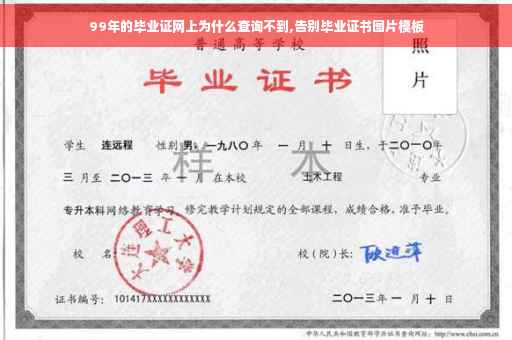 99年的毕业证网上为什么查询不到,告别毕业证书图片模板
