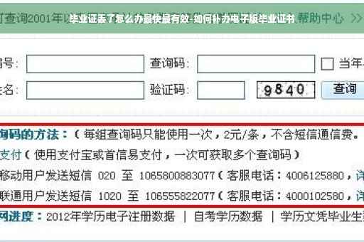 毕业证丢了怎么办最快最有效-如何补办电子版毕业证书