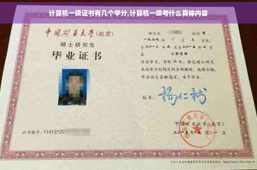 计算机一级证书有几个学分,计算机一级考什么具体内容 计算机一级证书有几个学分,计算机一级考什么具体内容