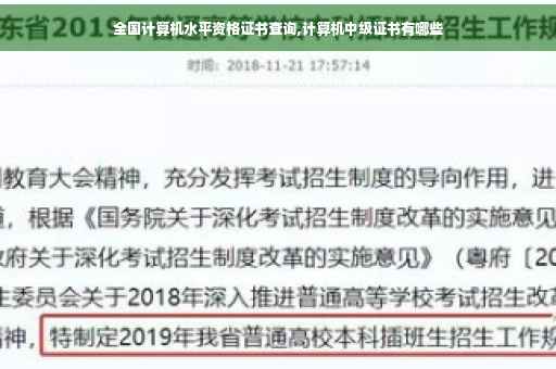 全国计算机水平资格证书查询,计算机中级证书有哪些