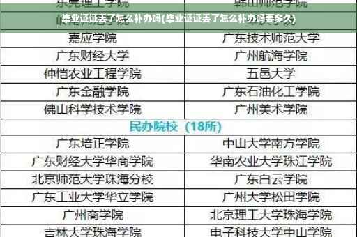 毕业证证丢了怎么补办吗(毕业证证丢了怎么补办吗要多久)