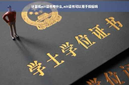 计算机nit证书考什么,nit证书可以用于投标吗