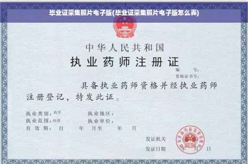 毕业证采集照片电子版(毕业证采集照片电子版怎么弄)