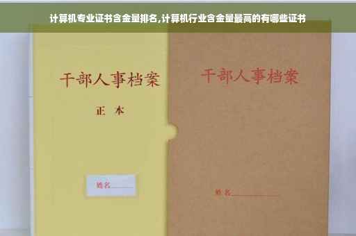 计算机专业证书含金量排名,计算机行业含金量最高的有哪些证书