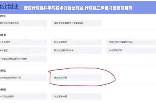 警校计算机科学与技术的就业前景,计算机二级证书警校能用吗