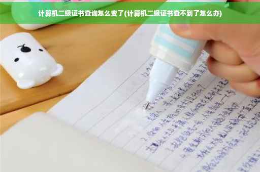 计算机二级证书查询怎么变了(计算机二级证书查不到了怎么办)