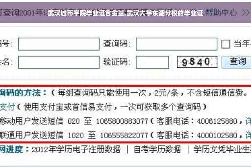 武汉城市学院毕业证含金量,武汉大学东湖分校的毕业证