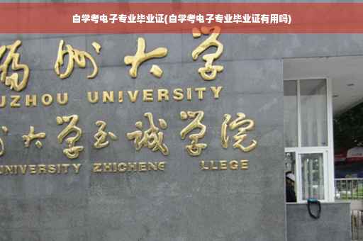 自学考电子专业毕业证(自学考电子专业毕业证有用吗)