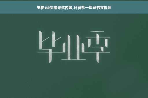电梯t证实操考试内容,计算机一级证书实操题