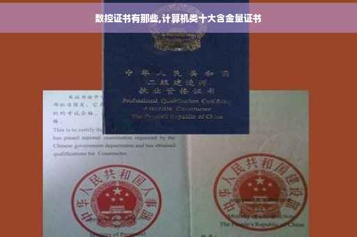 数控证书有那些,计算机类十大含金量证书
