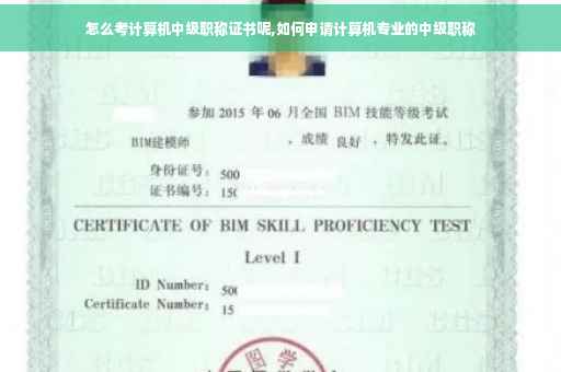 怎么考计算机中级职称证书呢,如何申请计算机专业的中级职称