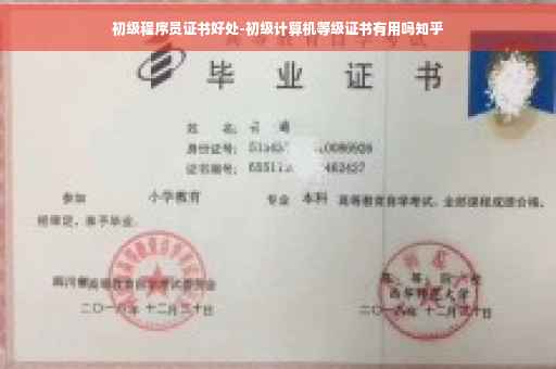 初级程序员证书好处-初级计算机等级证书有用吗知乎