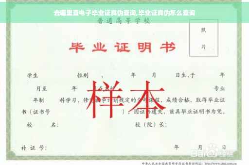 去哪里查电子毕业证真伪查询,毕业证真伪怎么查询