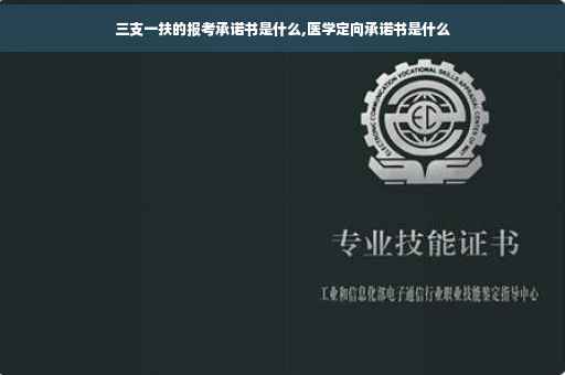三支一扶的报考承诺书是什么,医学定向承诺书是什么