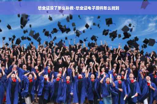 毕业证没了怎么补救-毕业证电子原件怎么找到