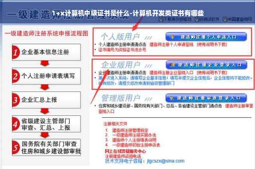 1+x计算机中级证书是什么-计算机开发类证书有哪些