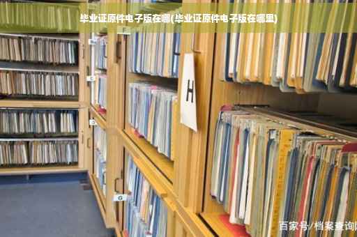 毕业证原件电子版在哪(毕业证原件电子版在哪里)