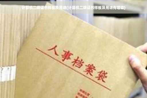 计算机二级证书样板及用途(计算机二级证书样板及用途有哪些)