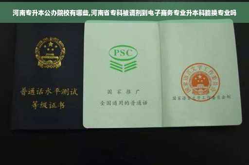河南专升本公办院校有哪些,河南省专科被调剂到电子商务专业升本科能换专业吗
