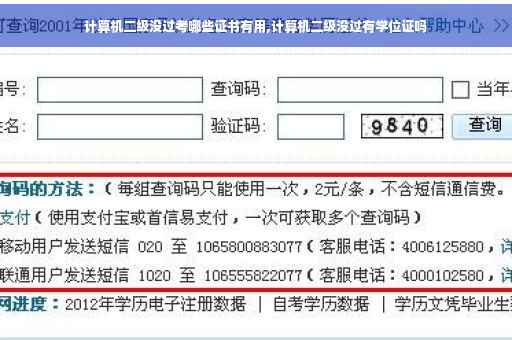 计算机二级没过考哪些证书有用,计算机二级没过有学位证吗