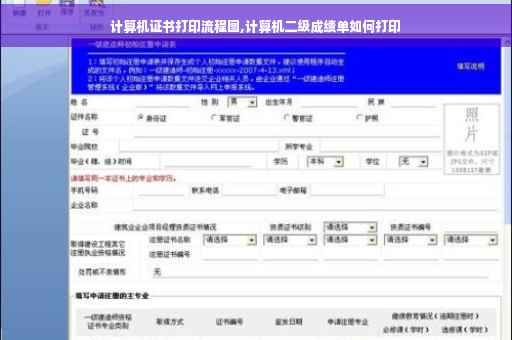 计算机证书打印流程图,计算机二级成绩单如何打印
