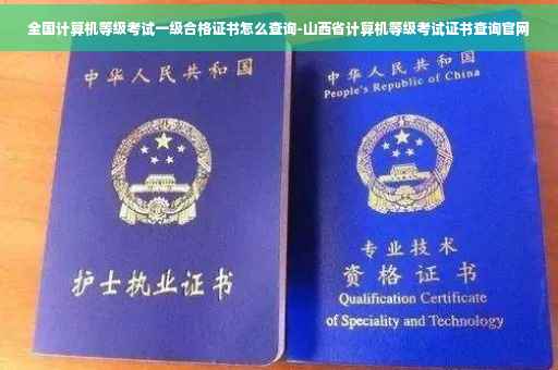 全国计算机等级考试一级合格证书怎么查询-山西省计算机等级考试证书查询官网