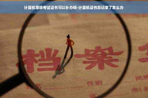 计算机等级考试证书可以补办吗-计算机证书忘记拿了怎么办