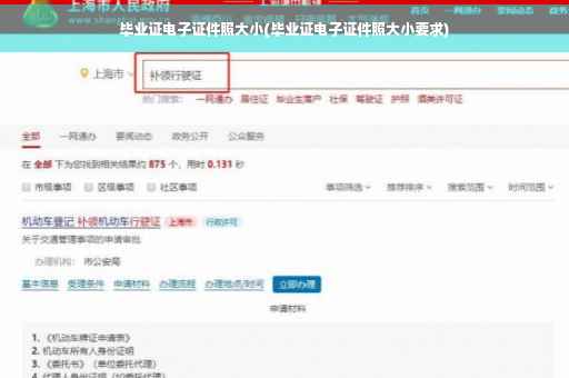 毕业证电子证件照大小(毕业证电子证件照大小要求)