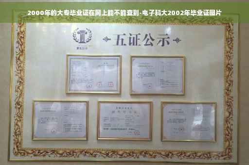 2000年的大专毕业证在网上能不能查到-电子科大2002年毕业证图片