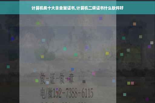 计算机类十大含金量证书,计算机二级证书什么软件好