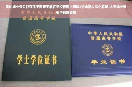 我的毕业证只能在民学网查不能在学校校网上查呢?请求高人给个解释-大学毕业证电子档哪里查